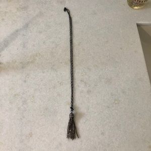Chain necklace with sparkly tassels